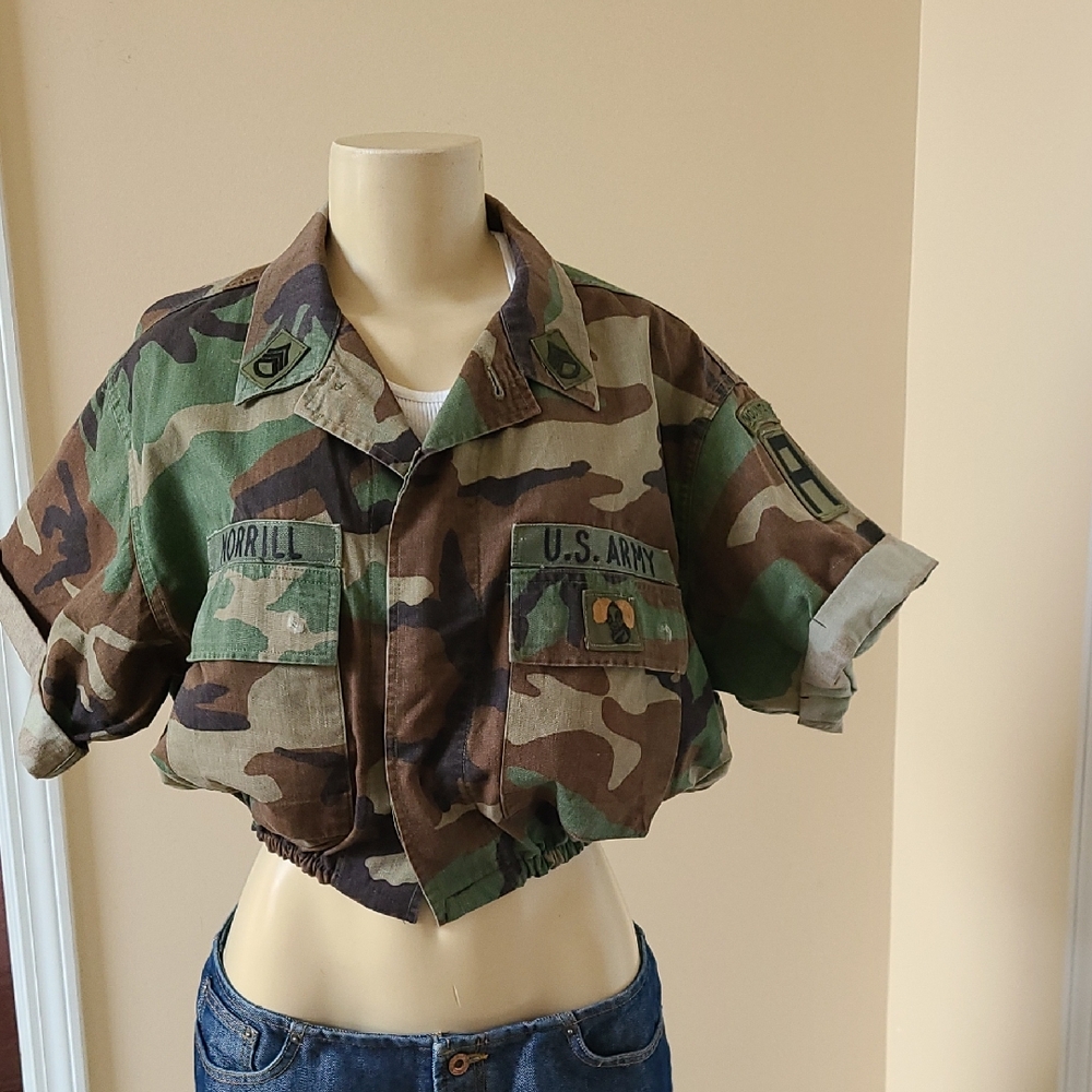 Crop Top Army Top